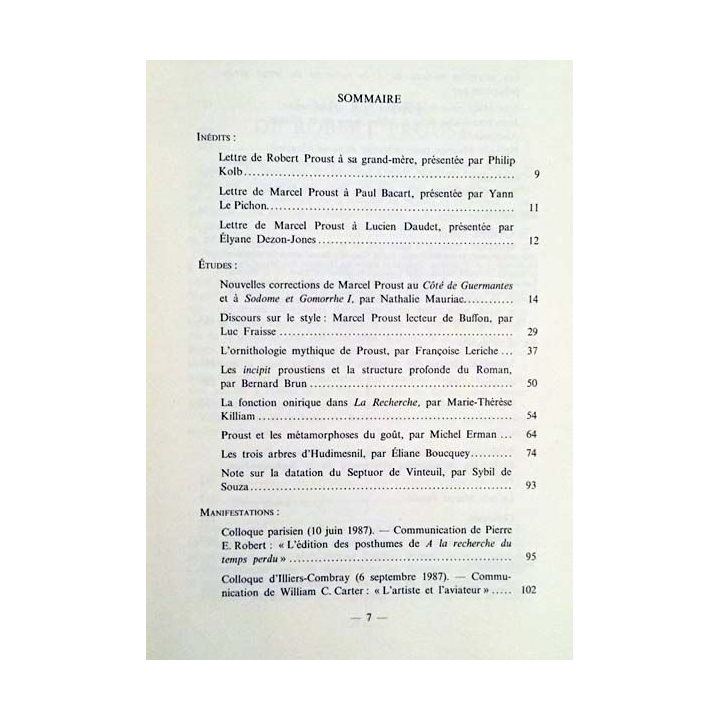 1. Bulletin de la société des amis de Marcel Proust 1988 N°38