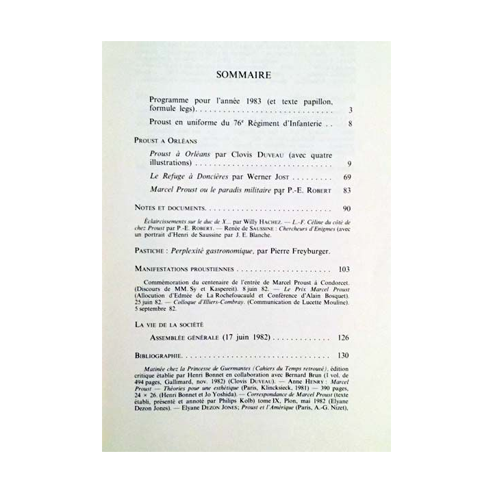 1. Bulletin de la société des amis de Marcel Proust et des amis de Combray 1983 N°33