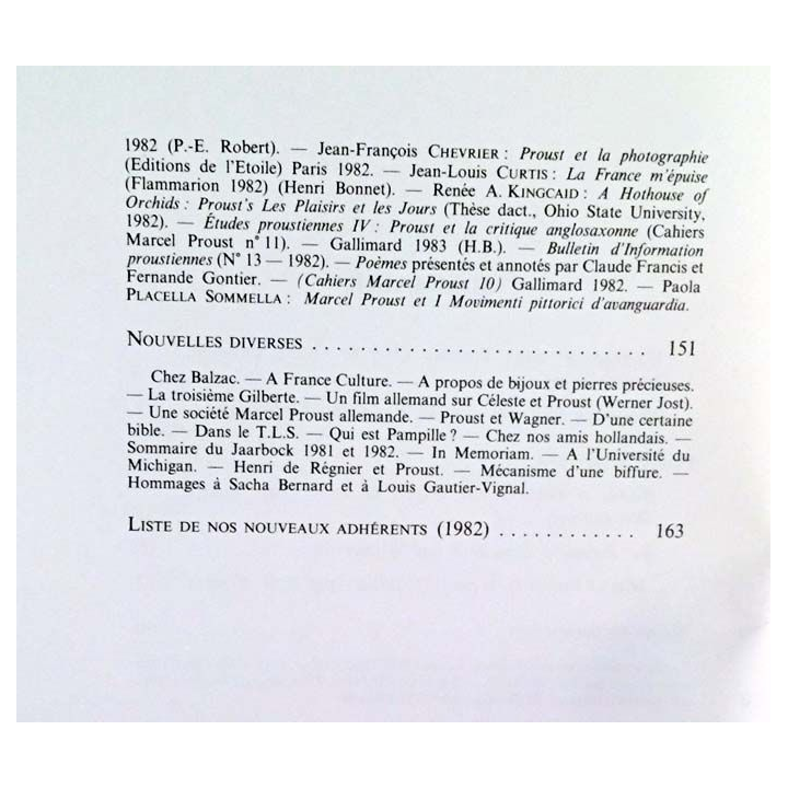 1. Bulletin de la société des amis de Marcel Proust et des amis de Combray 1983 N°33