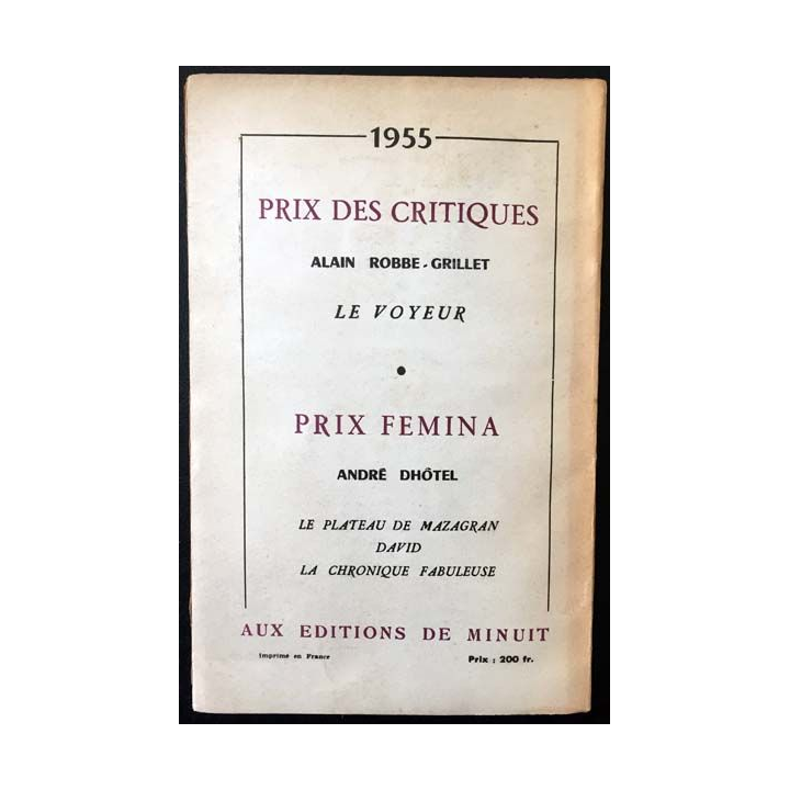 1. Critique n°104 Revue générale des publications françaises et étrangères Janvier 1956 aux éditions de Minuit