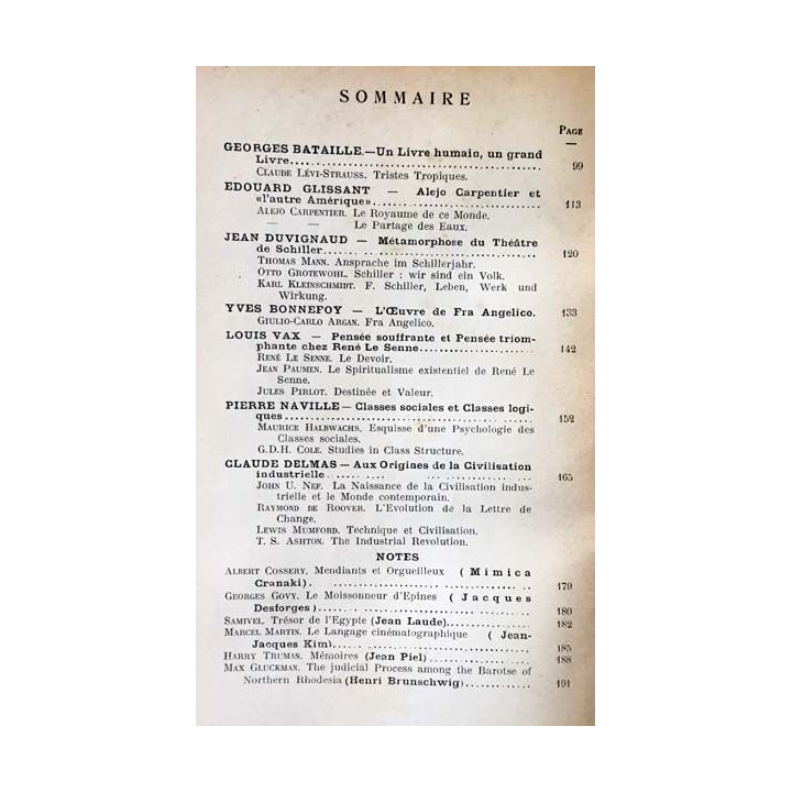 1. Critique n°105 Revue générale des publications françaises et étrangères Février 1956 aux éditions de Minuit