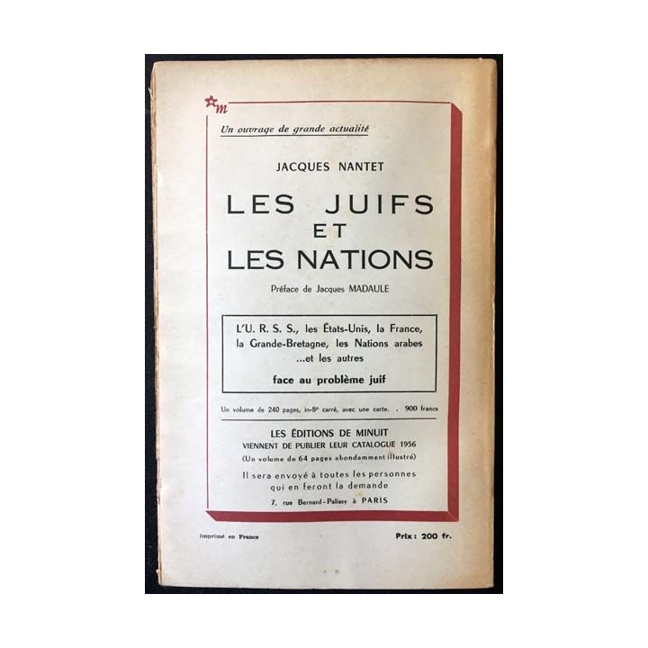 1. Critique n°114 Revue générale des publications françaises et étrangères Novembre 1956 aux éditions de Minuit