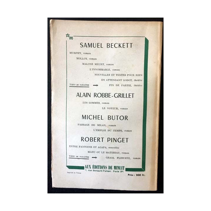 1. Critique n°117 Revue générale des publications françaises et étrangères Février 1957 aux éditions de Minuit