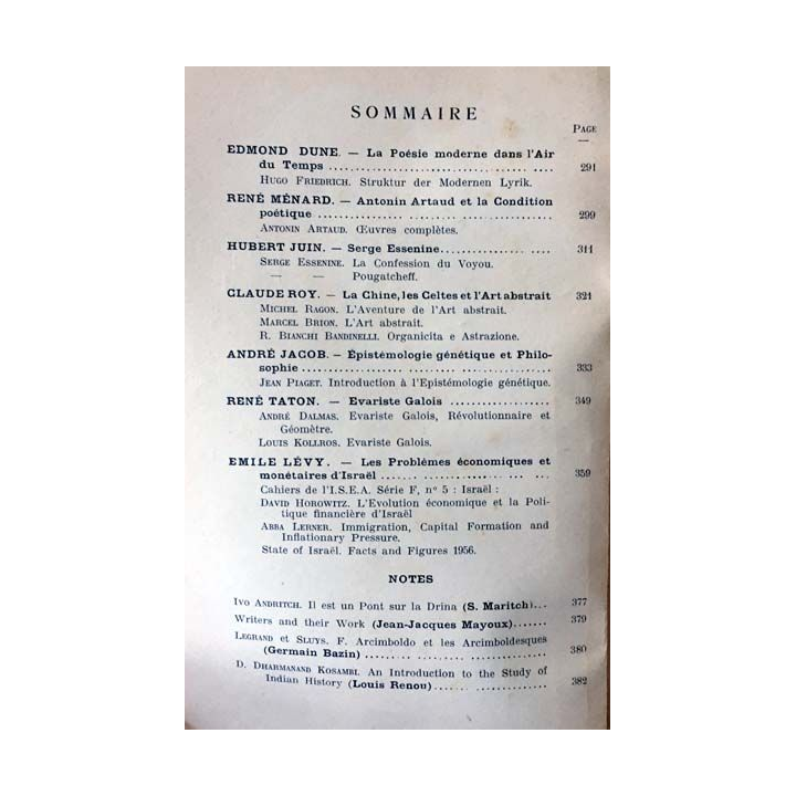 1. Critique n°119 Revue générale des publications françaises et étrangères Avril 1957 aux éditions de Minuit