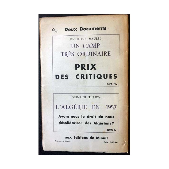 1. Critique n°122 Revue générale des publications françaises et étrangères Juillet 1957 aux éditions de Minuit
