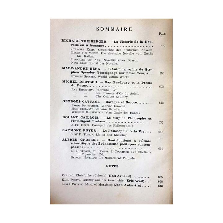 1. Critique n°122 Revue générale des publications françaises et étrangères Juillet 1957 aux éditions de Minuit