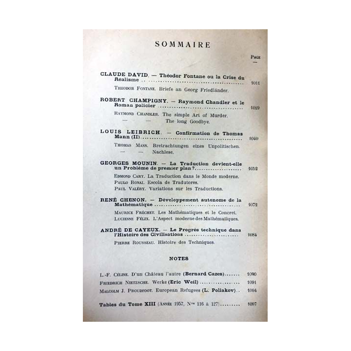 1. Critique n°127 Revue générale des publications françaises et étrangères Décembre 1957 aux éditions de Minuit