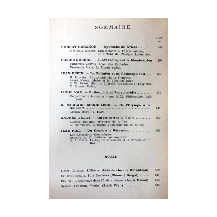 1. Critique n°133 Revue générale des publications françaises et étrangères Juin 1958 aux éditions de Minuit