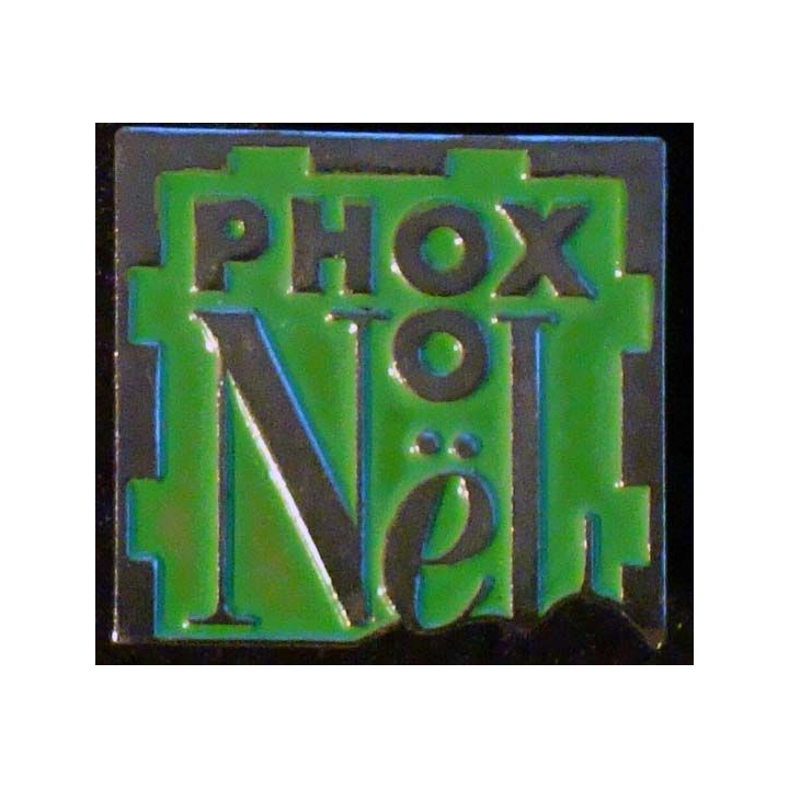 PIN'S PHOX : Phox Noël sur fond vert de hauteur 1,7 cm