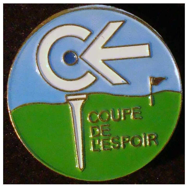 PIN'S GOLF : Couoe de l'espoir de diamètre 2,5 cm
