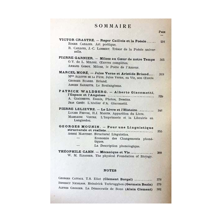 1. Critique n°143 Revue générale des publications françaises et étrangères Avril 1959 aux éditions de Minuit