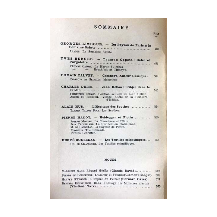 1. Critique n°145 Revue générale des publications françaises et étrangères Juin 1959 aux éditions de Minuit
