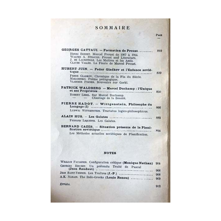 1. Critique n°149 Revue générale des publications françaises et étrangères Octobre 1959 aux éditions de Minuit