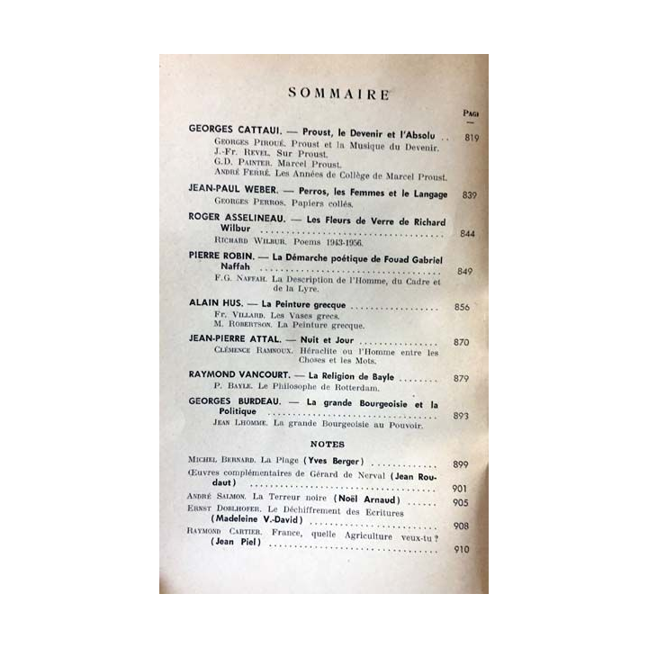 1. Critique n°161 Revue générale des publications françaises et étrangères Octobre 1960 aux éditions de Minuit