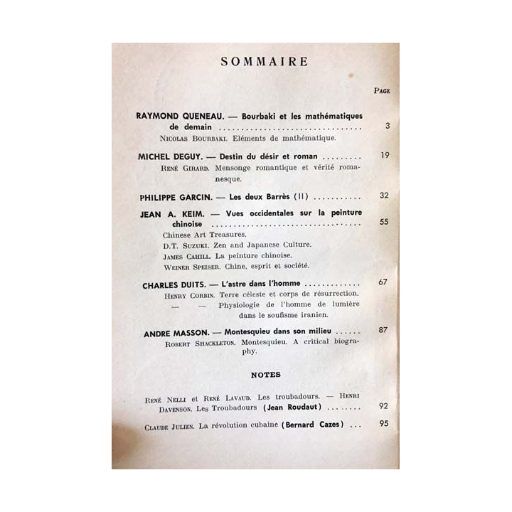 1. Critique n°176 Revue générale des publications françaises et étrangères Janvier 1962 aux éditions de Minuit