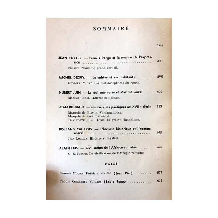 1. Critique n°181 Revue générale des publications françaises et étrangères Juin 1962 aux éditions de Minuit