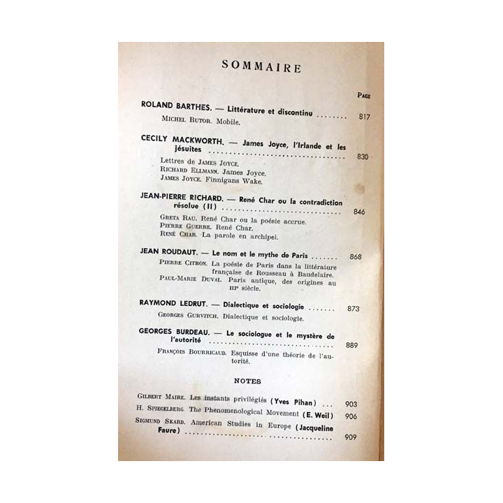 1. Critique n°185 Revue générale des publications françaises et étrangères Octobre 1962 aux éditions de Minuit