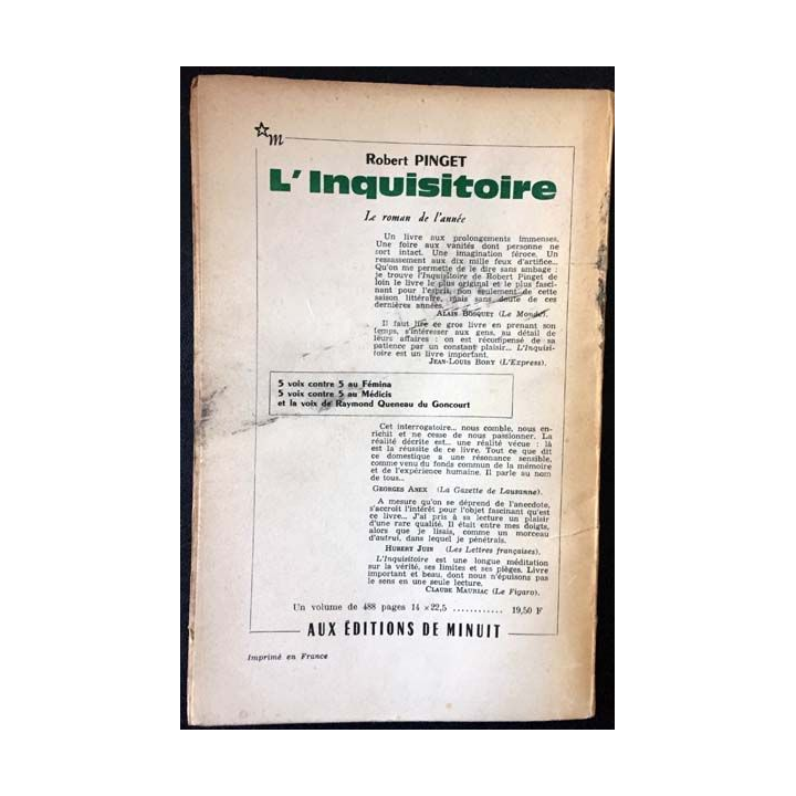 1. Critique n°188 Revue générale des publications françaises et étrangères Janvier 1963 aux éditions de Minuit