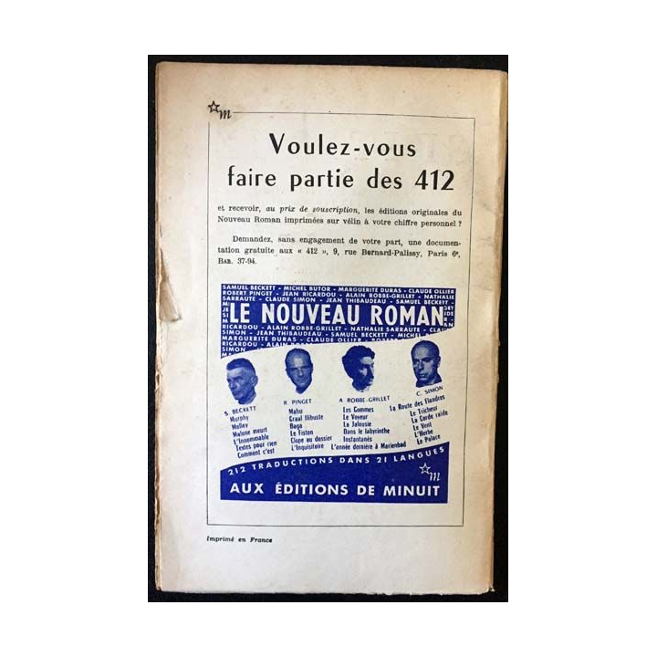 1. Critique n°189 Revue générale des publications françaises et étrangères Février 1963 aux éditions de Minuit