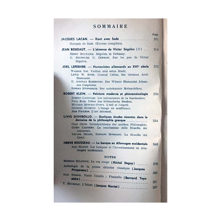 1. Critique n°191 Revue générale des publications françaises et étrangères Avril 1963 aux éditions de Minuit