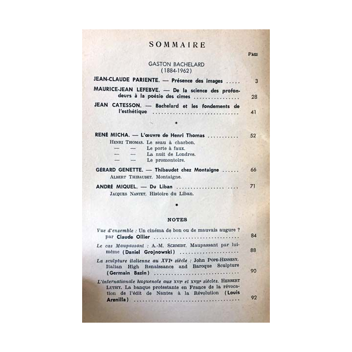 1. Critique n°200 Revue générale des publications françaises et étrangères Janvier 1964 aux éditions de Minuit