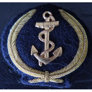 MARINE : insigne de casquette de la marine en cannetille de largeur 6,5 cm