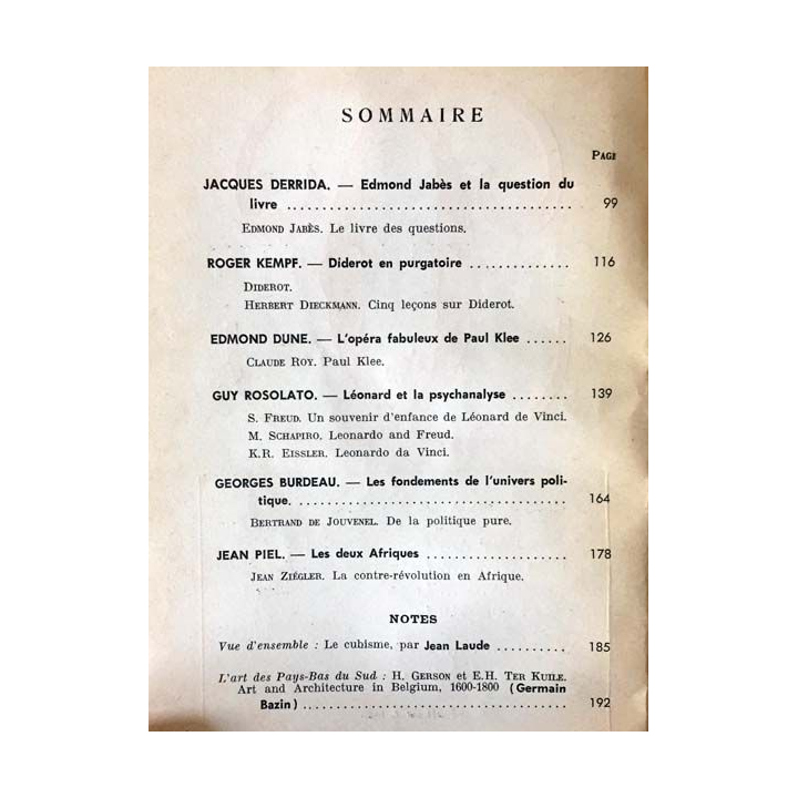 1. Critique n°201 Revue générale des publications françaises et étrangères Février 1964 aux éditions de Minuit