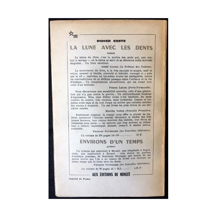 1. Critique n°202 Revue générale des publications françaises et étrangères Mars 1964 aux éditions de Minuit