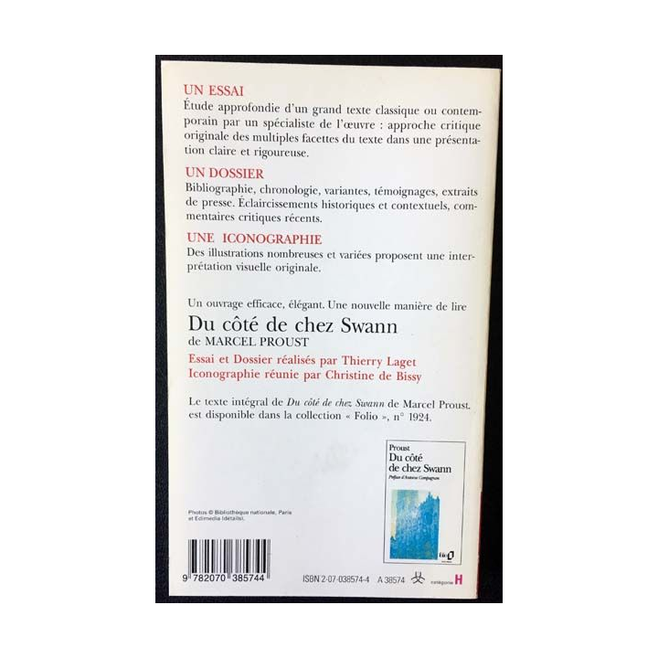 1. Du côté de chez Swann de Marcel Proust présenté par Thierry Laget aux éditions Gallimard