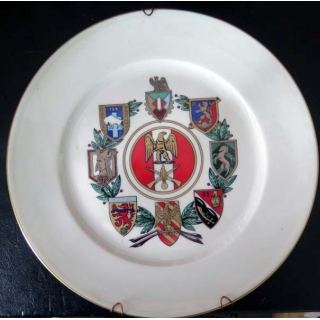 15° DI : assiette en porcelaine de Haviland Limoges de la 15° division d'Infanterie en 1986
