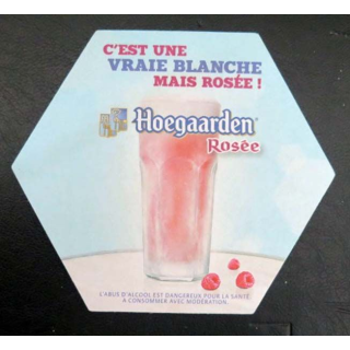 DESSOUS DE VERRE A BIÈRE : Dessous de verre à bière Hoegaarden de dlargeur 11,5 cm
