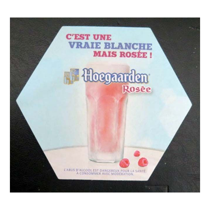 DESSOUS DE VERRE A BIÈRE : Dessous de verre à bière Hoegaarden de dlargeur 11,5 cm