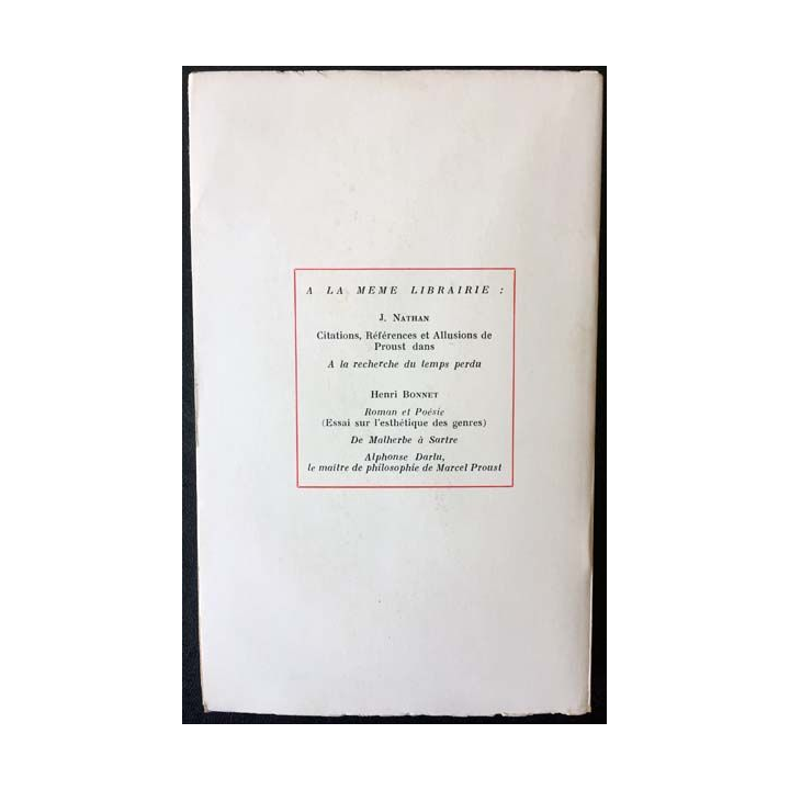 1. Marcel Proust de 1907 à 1914 (avec une bibliographie générale) de Henri Bonnet aux éditions A.G Nizet