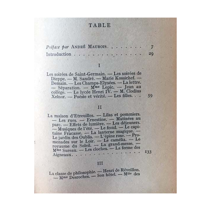 1. Jean Santeuil I de Marcel Proust aux éditions Gallimard 1952