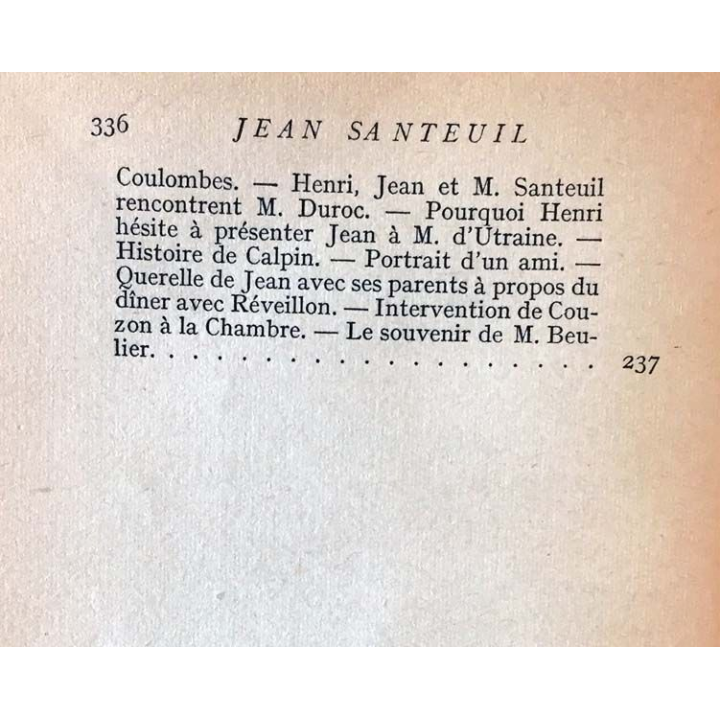 1. Jean Santeuil I de Marcel Proust aux éditions Gallimard 1952 (C46)