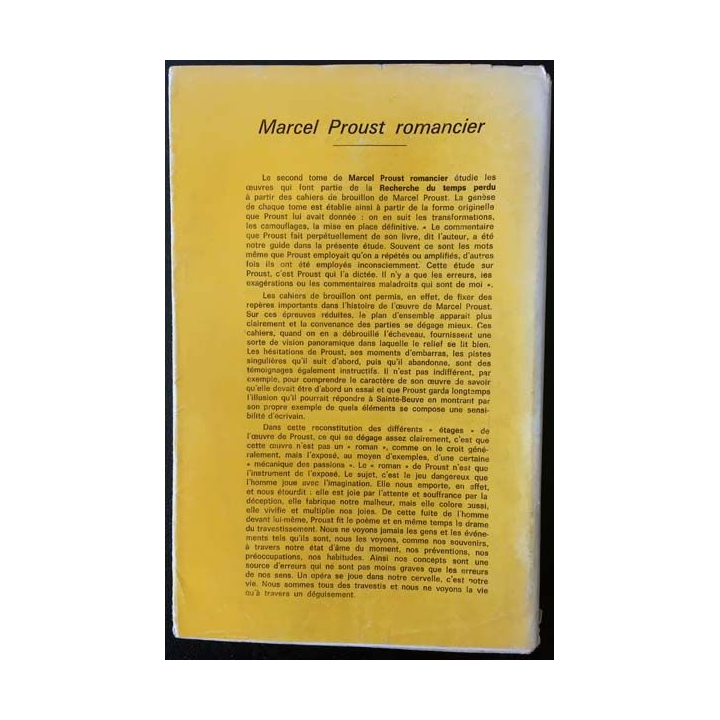1. Marcel Proust Tome II de Maurice Bardeche aux éditions Les sept couleurs