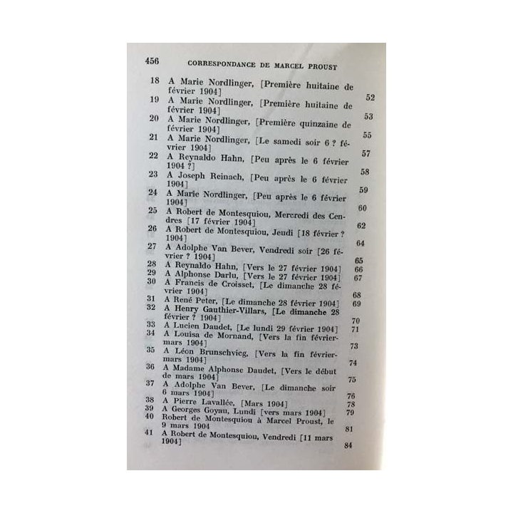 1. Correspondance de Marcel Proust 1904 Tome IV texte établi, présenté et annoté par Philip Kolb aux éditions Plon