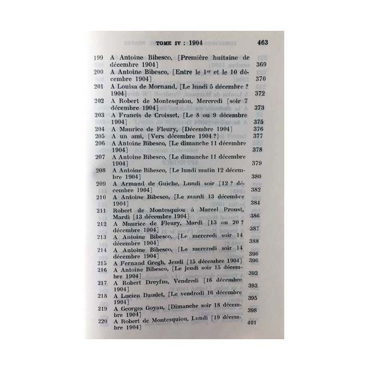 1. Correspondance de Marcel Proust 1904 Tome IV texte établi, présenté et annoté par Philip Kolb aux éditions Plon