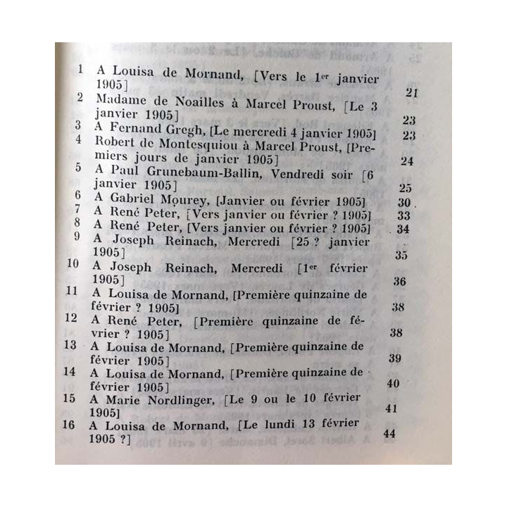 1. Correspondance de Marcel Proust 1905 Tome V texte établi, présenté et annoté par Philip Kolb aux éditions Plon