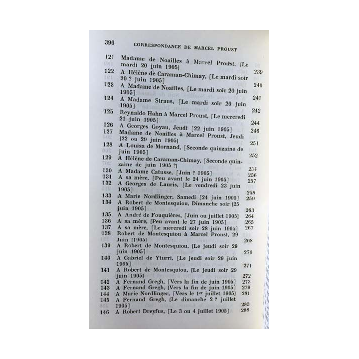 1. Correspondance de Marcel Proust 1905 Tome V texte établi, présenté et annoté par Philip Kolb aux éditions Plon