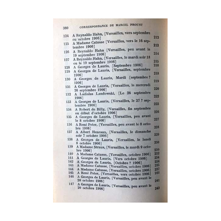 1. Correspondance de Marcel Proust 1906 Tome VI texte établi, présenté et annoté par Philip Kolb aux éditions Plon