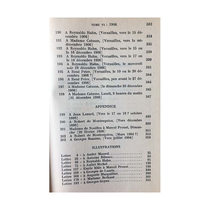 1. Correspondance de Marcel Proust 1906 Tome VI texte établi, présenté et annoté par Philip Kolb aux éditions Plon