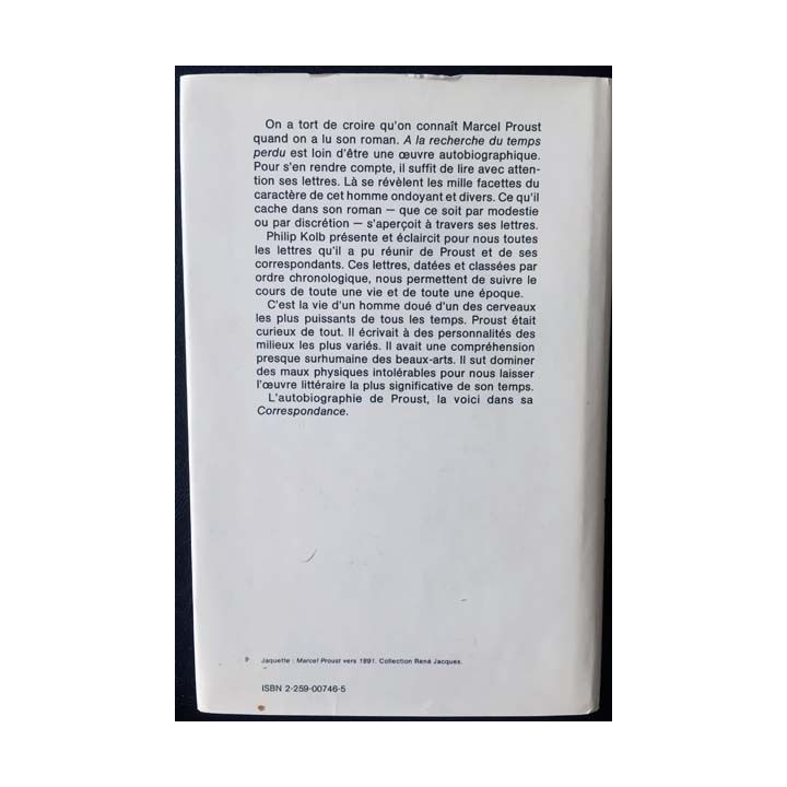 1. Correspondance de Marcel Proust 1907 Tome VII texte établi, présenté et annoté par Philip Kolb aux éditions Plon