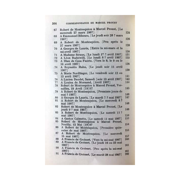 1. Correspondance de Marcel Proust 1907 Tome VII texte établi, présenté et annoté par Philip Kolb aux éditions Plon