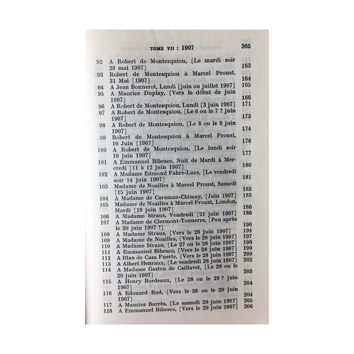 1. Correspondance de Marcel Proust 1907 Tome VII texte établi, présenté et annoté par Philip Kolb aux éditions Plon