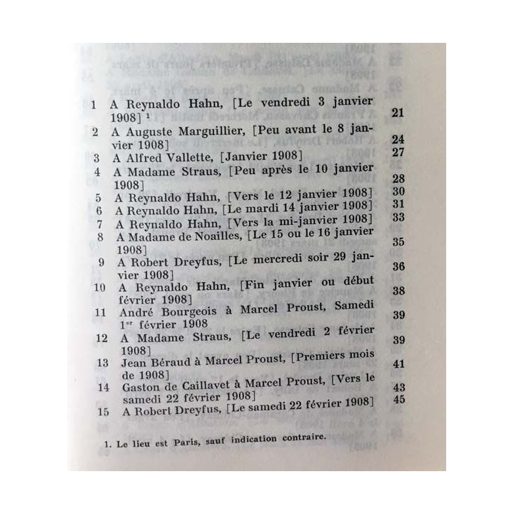 1. Correspondance de Marcel Proust 1908 Tome VIII texte établi, présenté et annoté par Philip Kolb aux éditions Plon