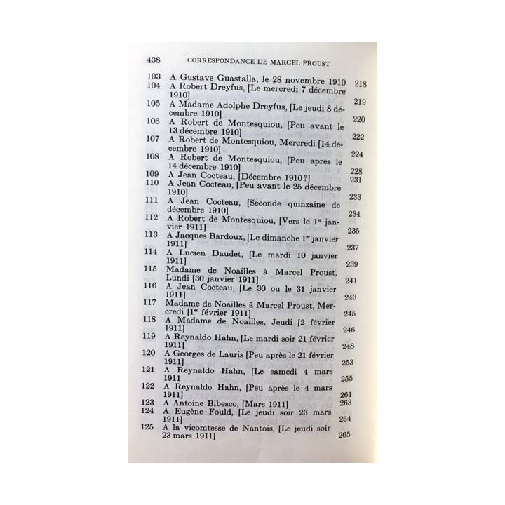 1. Correspondance de Marcel Proust 1910-1911 Tome X texte établi, présenté et annoté par Philip Kolb aux éditions Plon