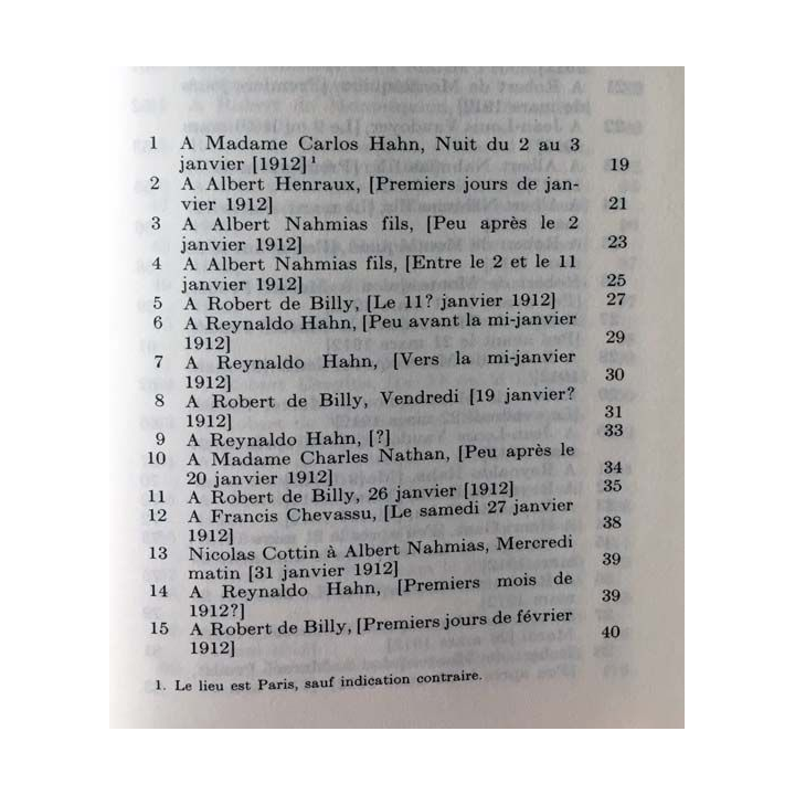 1. Correspondance de Marcel Proust 1912 Tome XI texte établi, présenté et annoté par Philip Kolb aux éditions Plon