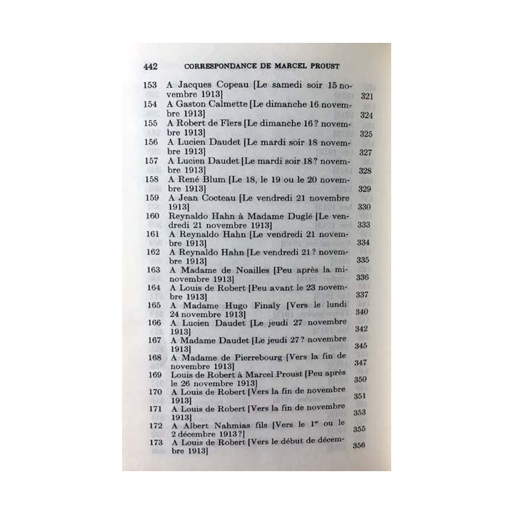 1. Correspondance de Marcel Proust 1913 Tome XII texte établi, présenté et annoté par Philip Kolb aux éditions Plon