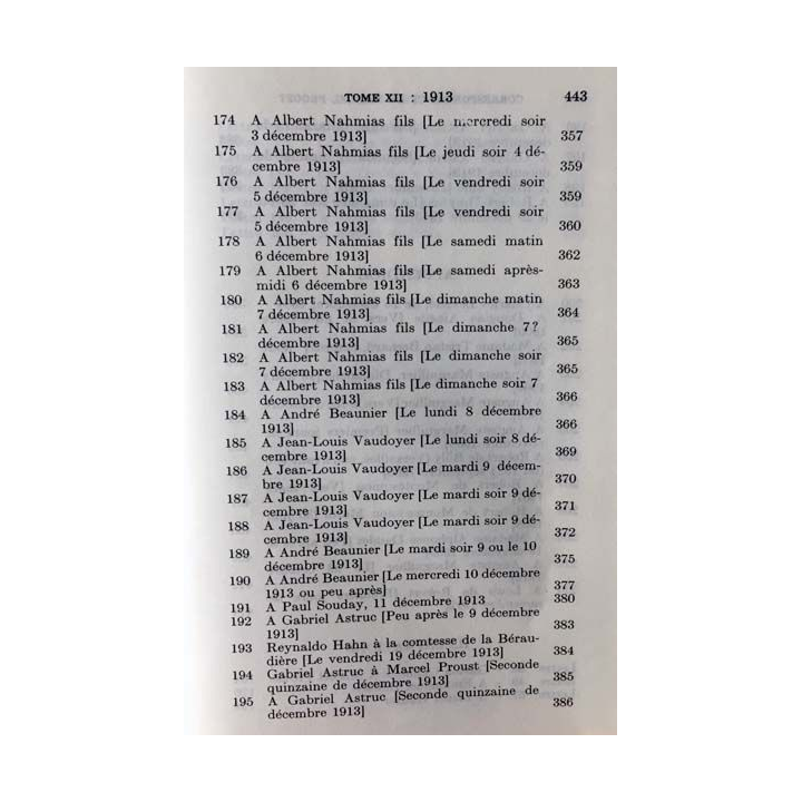 1. Correspondance de Marcel Proust 1913 Tome XII texte établi, présenté et annoté par Philip Kolb aux éditions Plon
